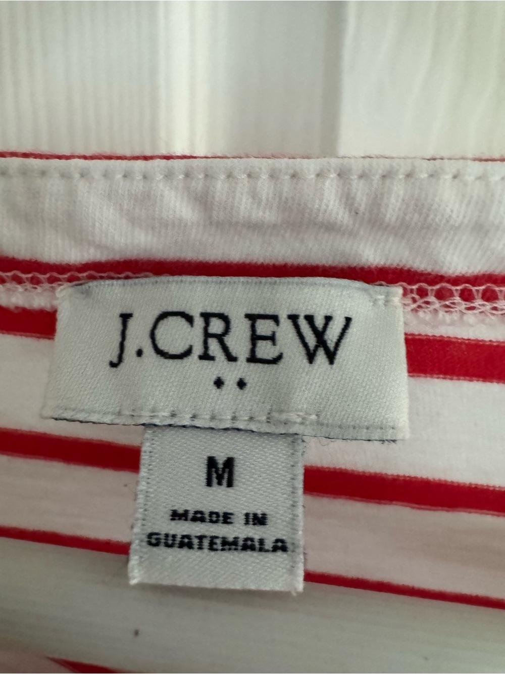J Crew Factory red/ white stripe Breton L/S Tee size M - Picture 4 of 6
